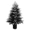 6ft. Artificial Halloween Real Touch Black Norfolk Pine Christmas Tree with Natural Look